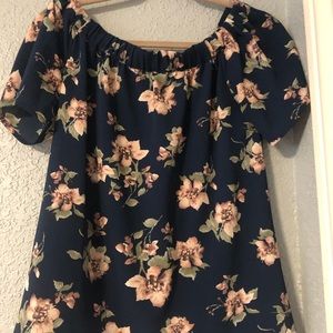Floral off the shoulder top